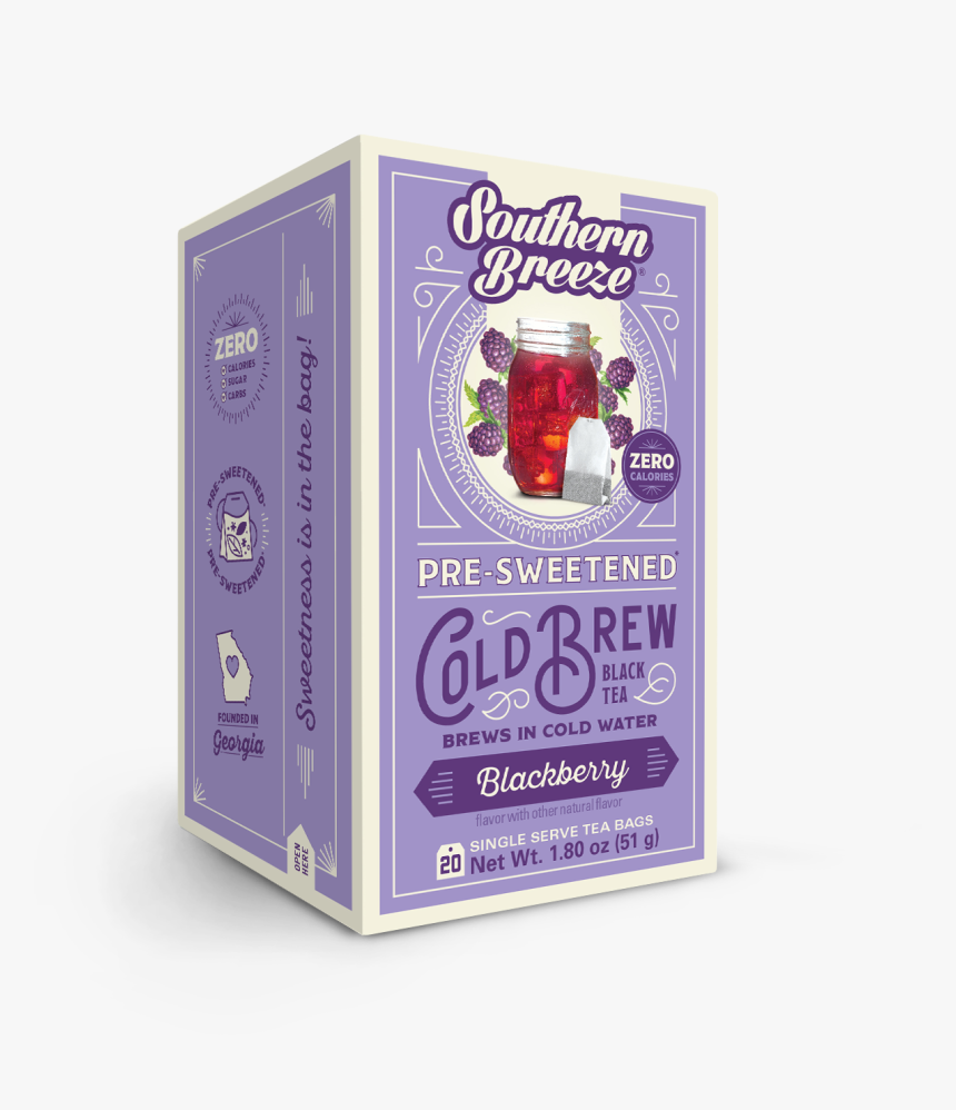 Blackberry Cold Brew Sweet Iced Tea - Southern Breeze Sweet Tea, HD Png Download