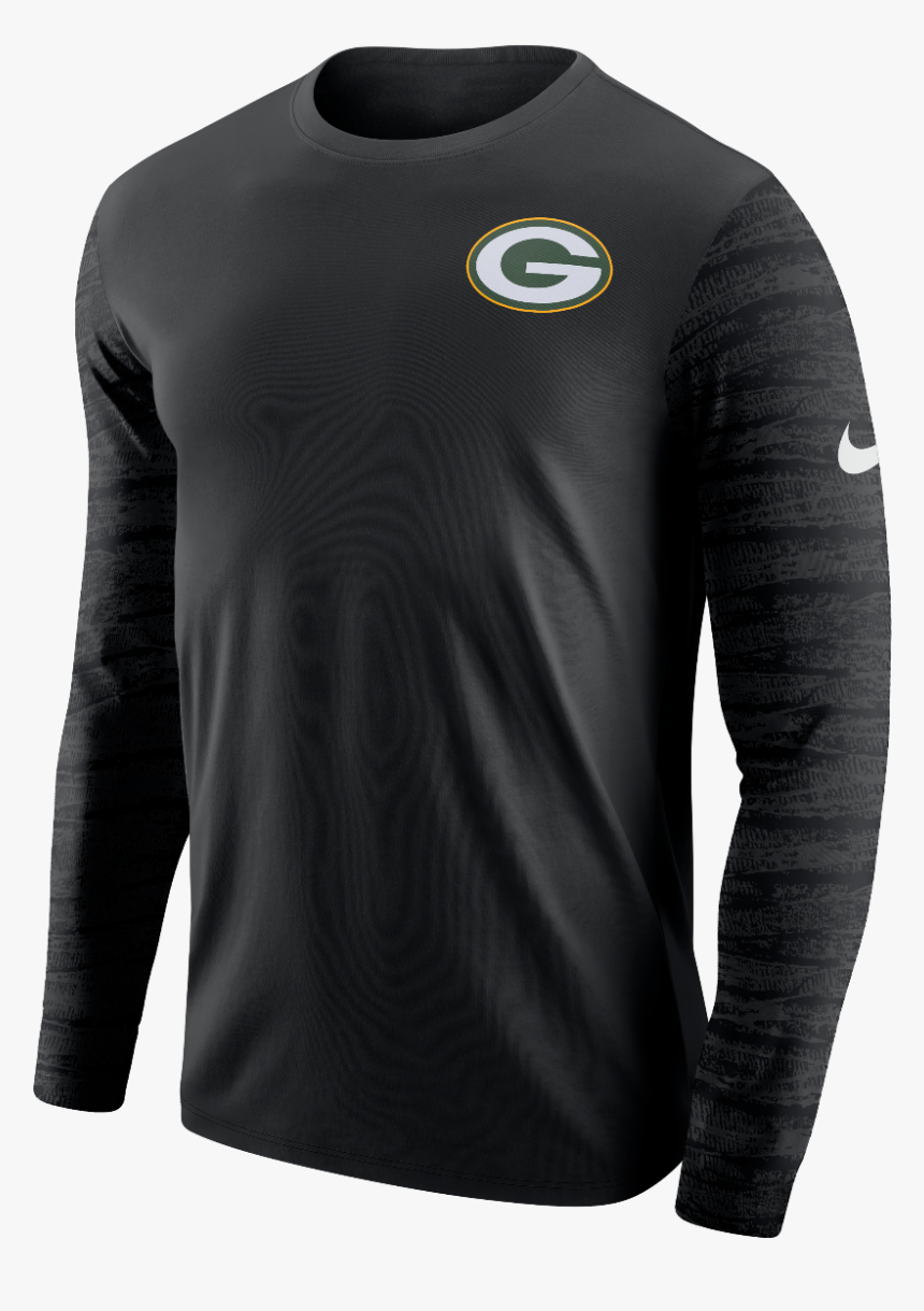 Green Bay Packers Enzyme Pattern Long Sleeve-0 - Nike Basketball Shirts, HD Png Download