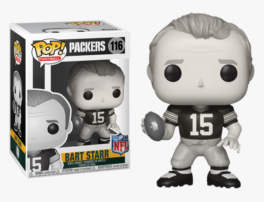 Bart Starr Green Bay Packers Black And White Legends - Bart Starr Funko Pop, HD Png Download