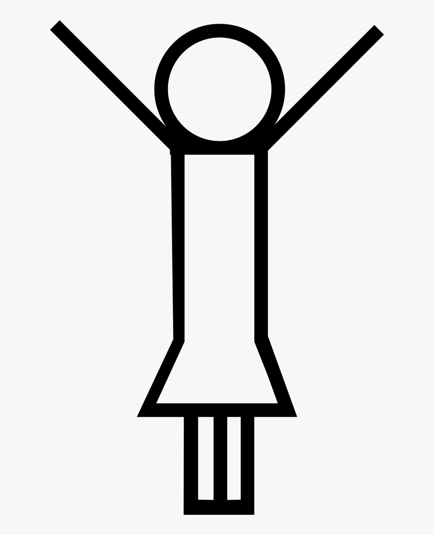Girl With Hands Up - Icone Braco Levantado Png, Transparent Png