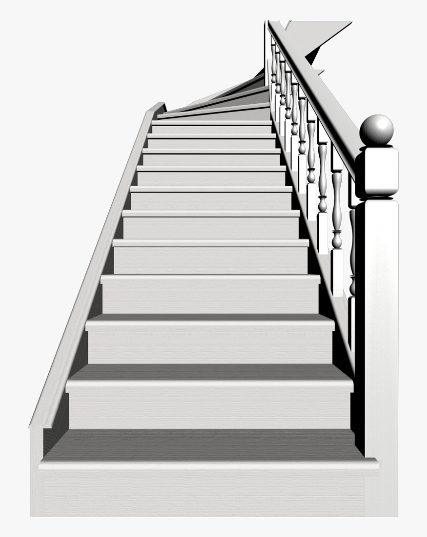 Clip Art Black Handrail For Stairs - Stairs Black And White Png