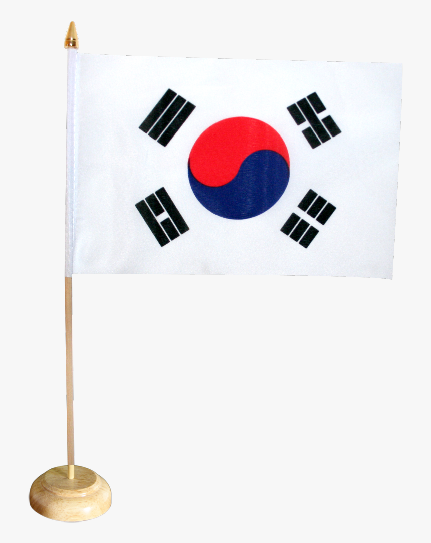 South Korea Table Flag - South Korea Flag Button, HD Png Download