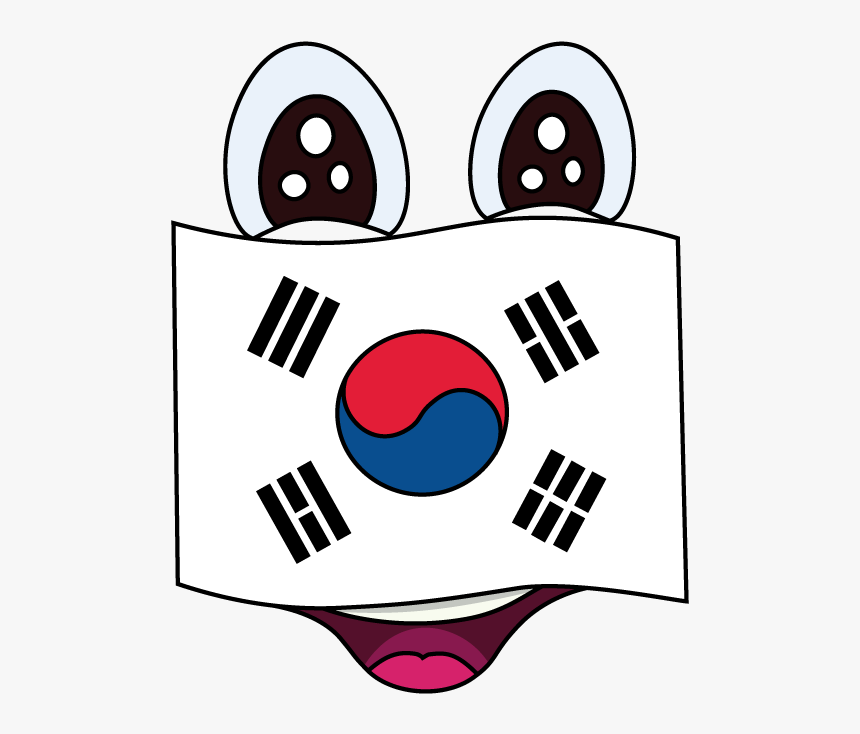 Easy Korean Flag North Draw - Draw South Korea Flag, HD Png Download