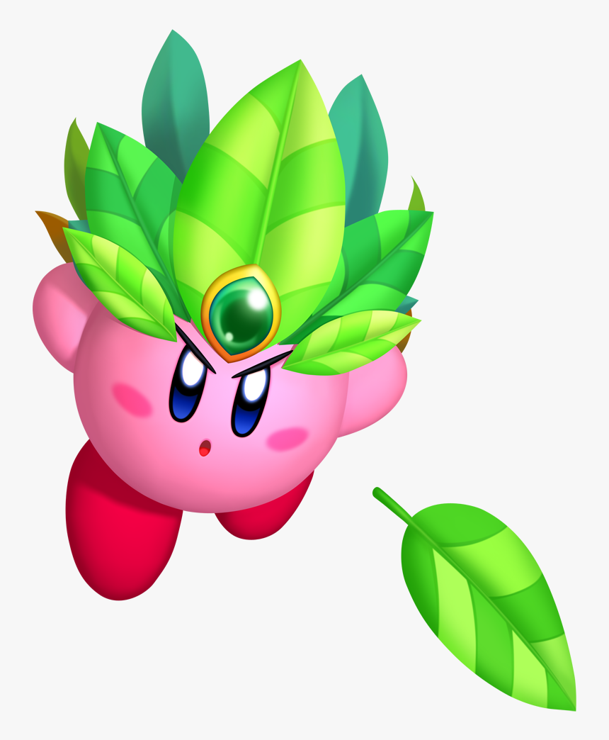 Kirby Launching Deadly Leaves From His Leaf Crown - Kirby Return To Dreamland Leaf, HD Png Download