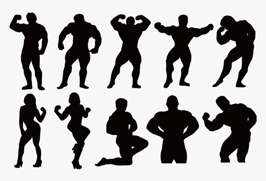 Bodybuilding Fitness Centre Silhouette Muscle - Body Building, HD Png Download