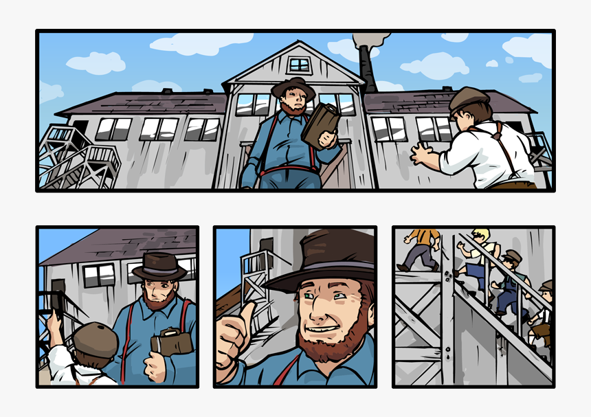 The Boys Continue On Until They Reach The Sawmill - Cartoon, HD Png Download