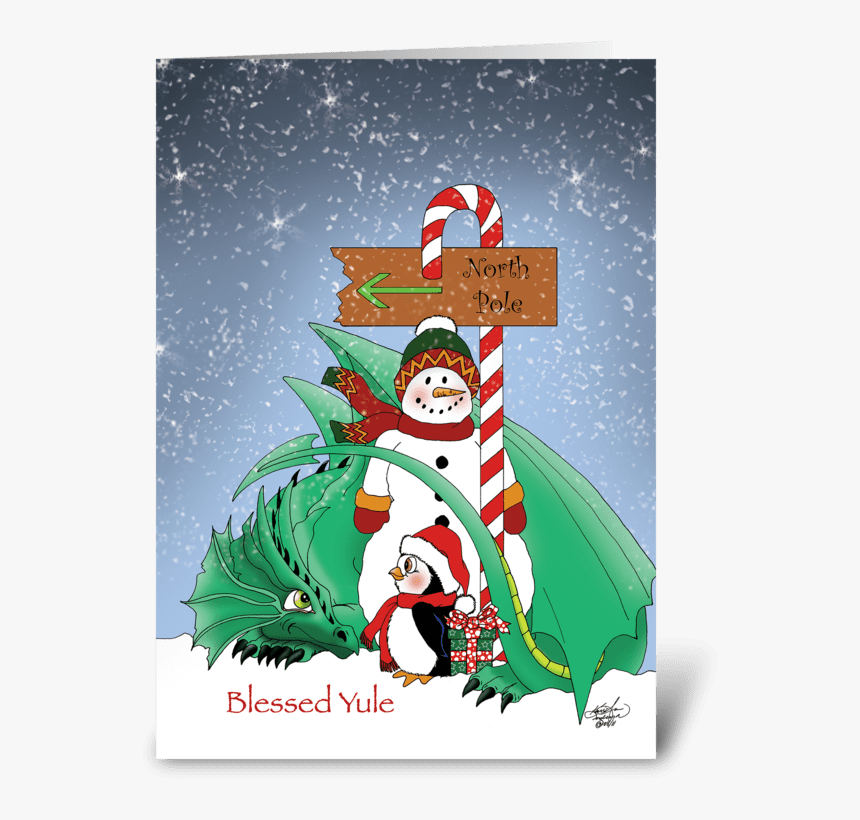 North Pole Greeting Card - Cartoon, HD Png Download