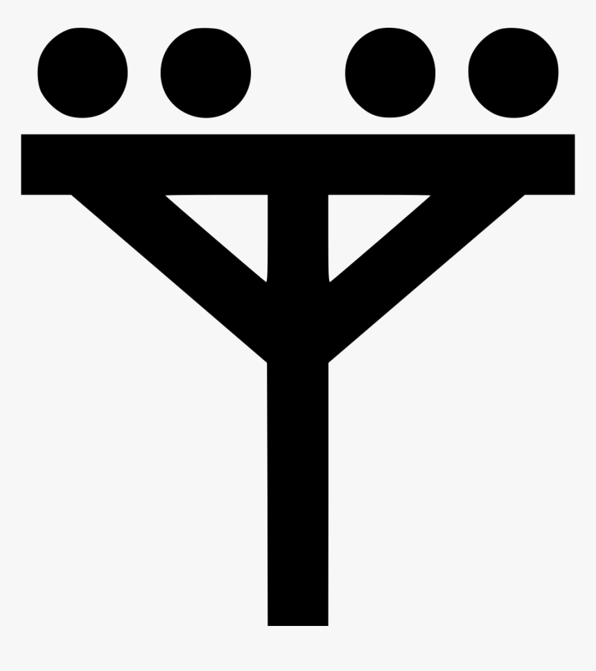Pole Vector Svg Svg Black And White Stock - Electric Pole Icon Png, Transparent Png