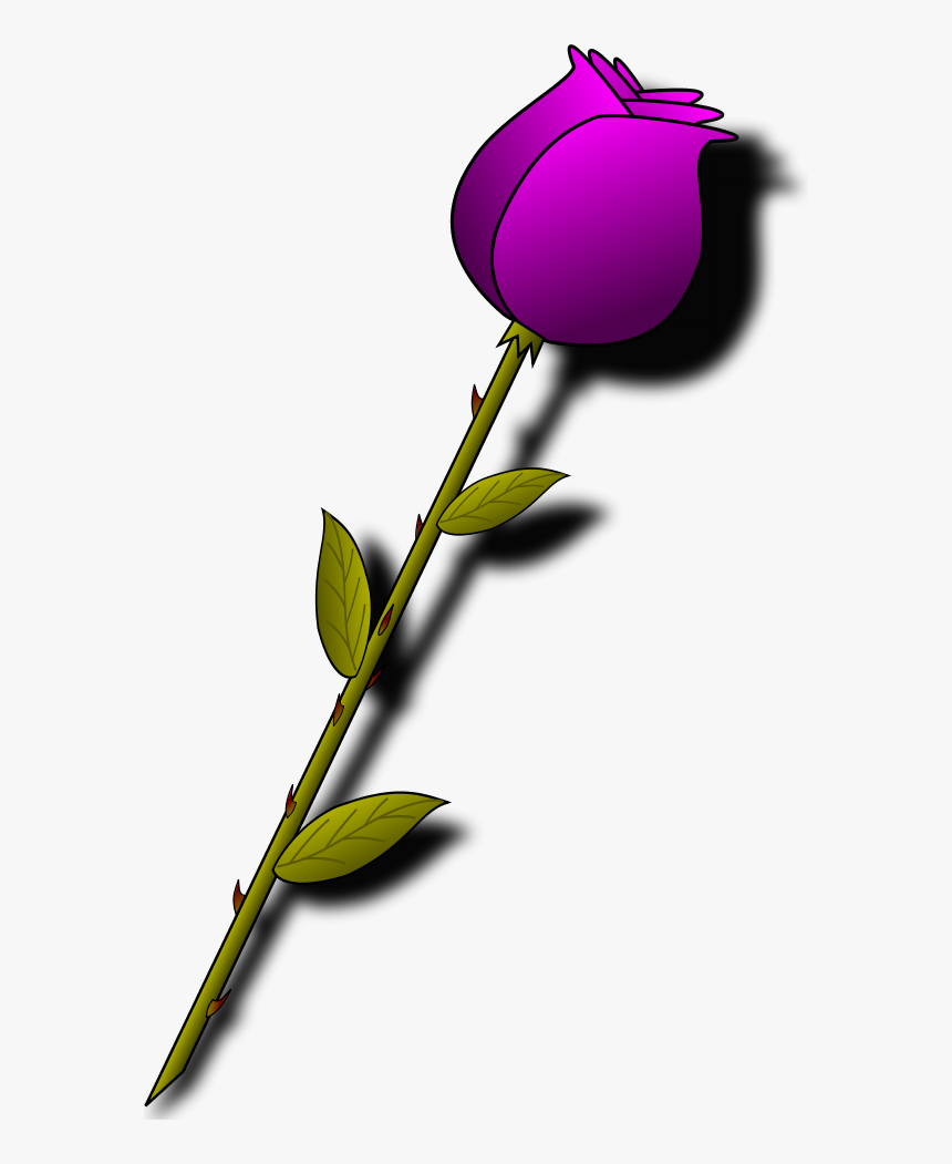 Red Rose Cartoon - Valentines Day Roses Clipart, HD Png Download