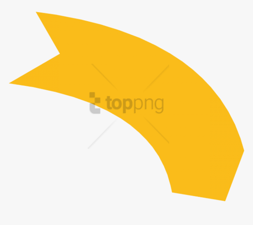 Free Png Curved Arrow Orange Png Image With Transparent - Yellow Curved Arrow Vector, Png Download