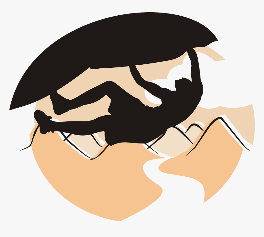 Transparent Mountain Hiking Clipart - Animasi Rock Climbing, HD Png Download