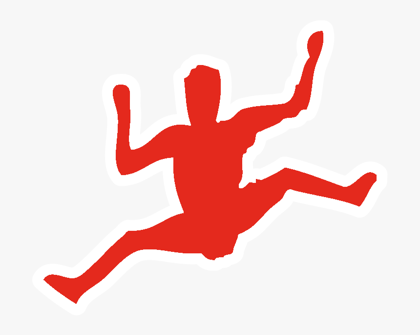 Silhouette Of People Climbing - Rock Climbing Silhouette, HD Png Download