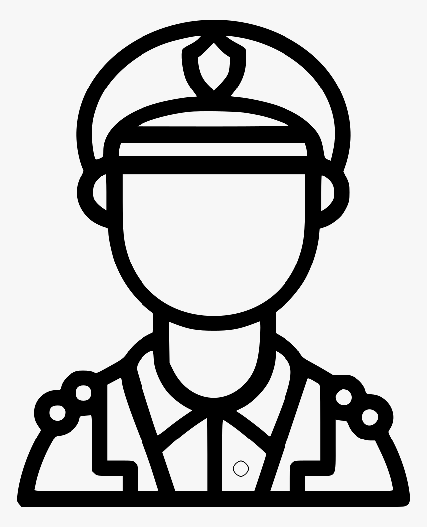 Military Caption Officer Army Police Javan - Man With Cap Icon, HD Png Download