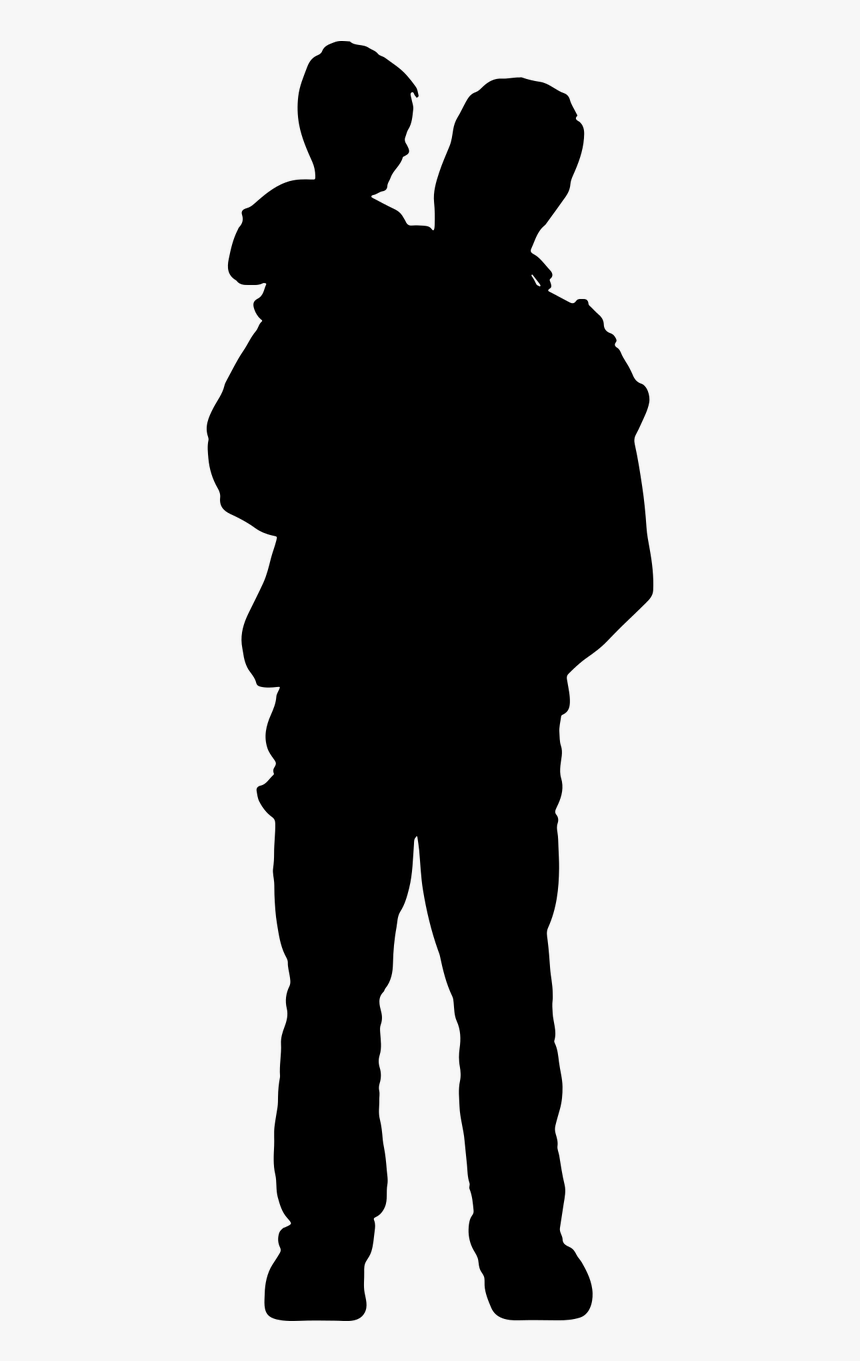 Father And Son Silhouette Png, Transparent Png