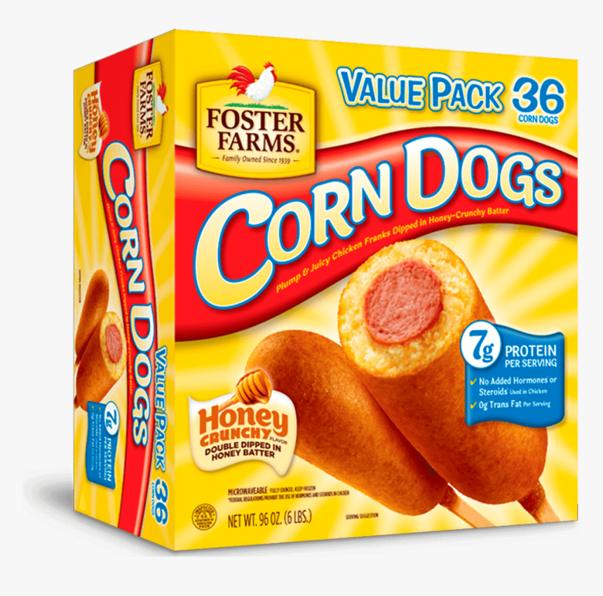 Honey Crunchy Corn Dogs 36 Ct - Foster Farms Corn Dogs, HD Png Download