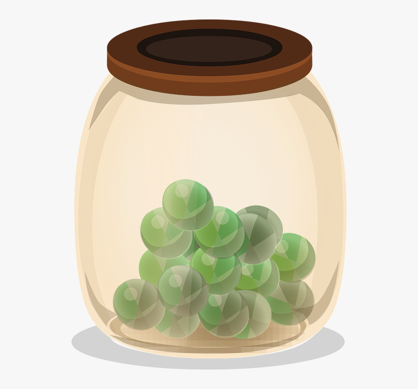 Jar, Marbles, Cannister, Glass, Container, Transparent - Marbles In A Container, HD Png Download