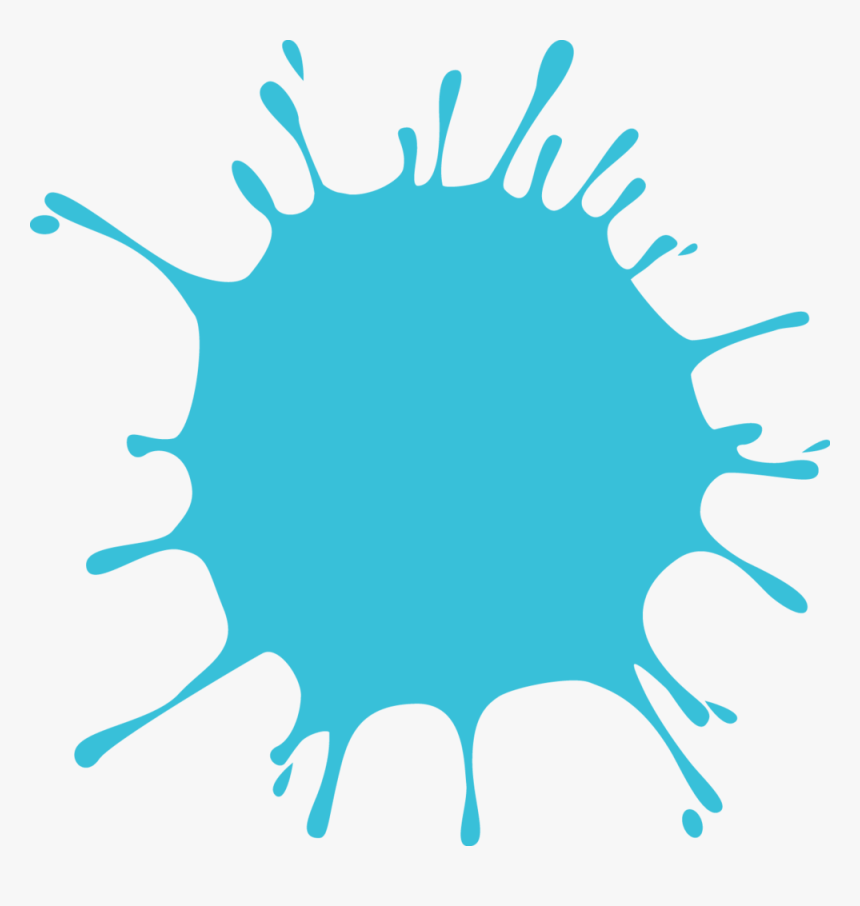 Blue Splatter - Circle, HD Png Download