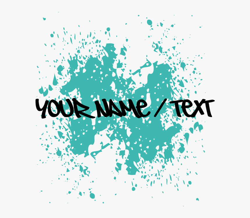 Blue Paint Splatter Body Suit - Calligraphy, HD Png Download