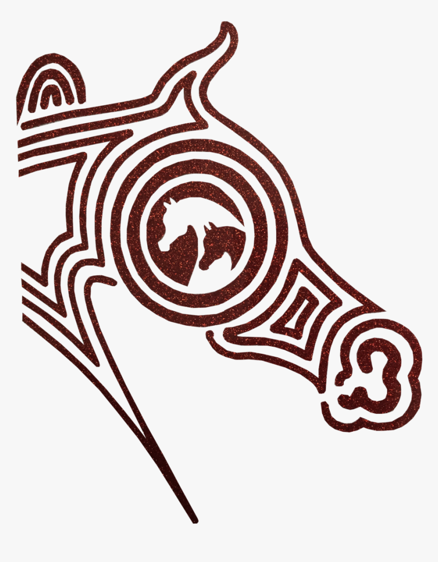 Arabian Half Maze Horse Head-red Glitter Arabian Horse, HD Png Download
