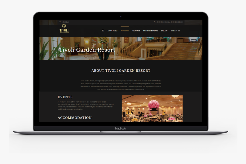 Wizdumb Tivoli Website Laptop Mockup - Led-backlit Lcd Display, HD Png Download