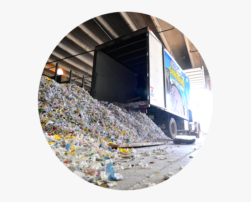 Image Of Rk Black Document Destruction Truck With Shredded - Fisheye Lens, HD Png Download