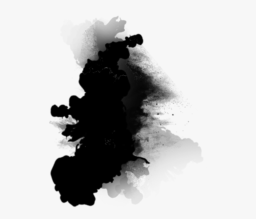 #black #smoke #paint #ftestickers - Fumaça Colorida Png, Transparent Png