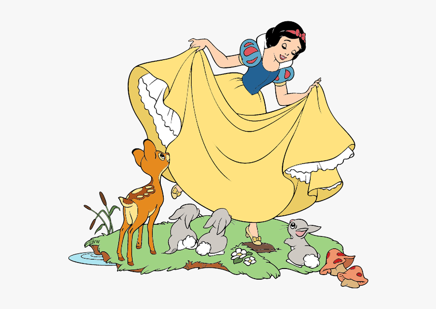 Snow White Clip Art Images - Princess Snow White With Animals, HD Png Download