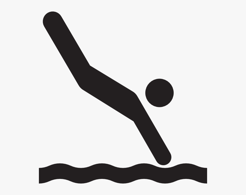 Black Diver Diver Clip Art - Illustration, HD Png Download