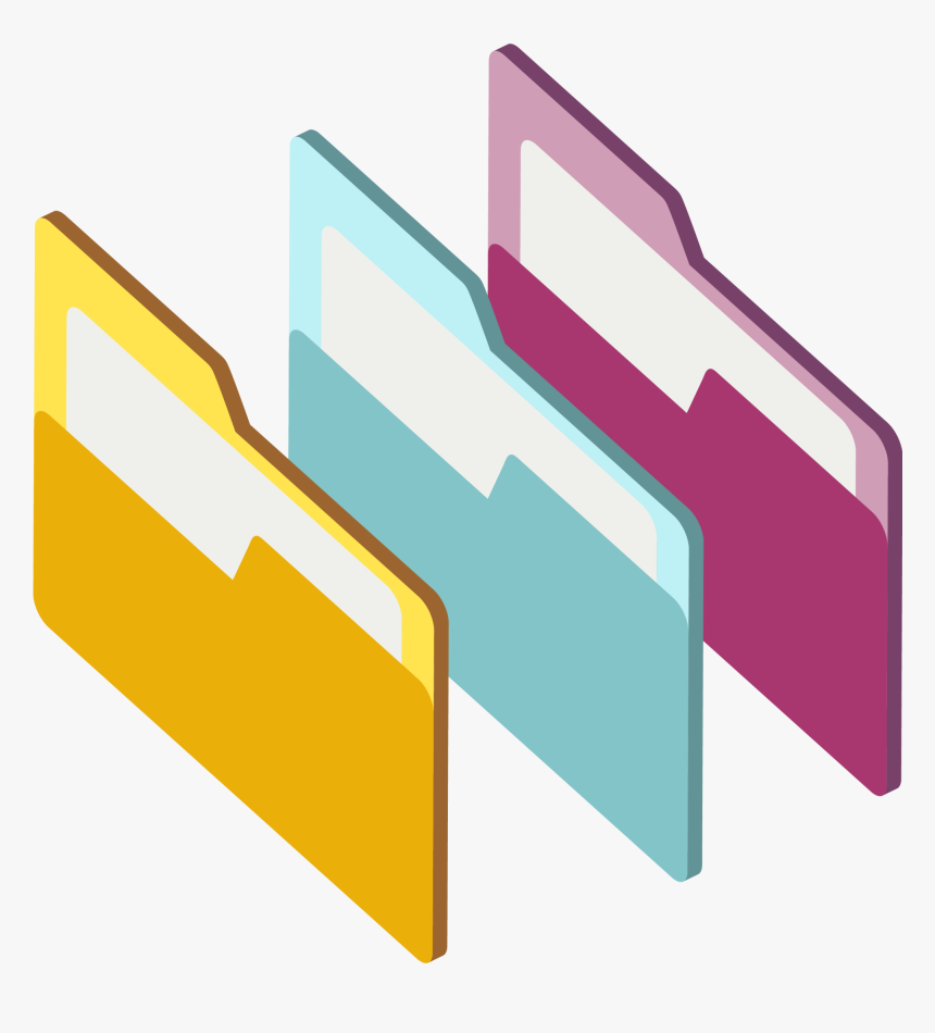 Vector Library Drawing File Folder Stationery - File Folders Cartoon, HD Png Download