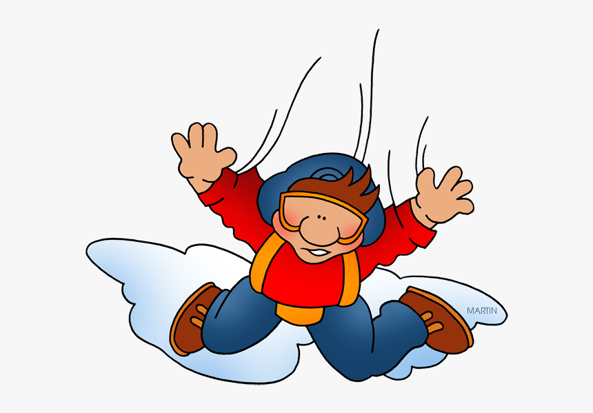 Sky Diver Clipart - Sky Diving Clipart, HD Png Download