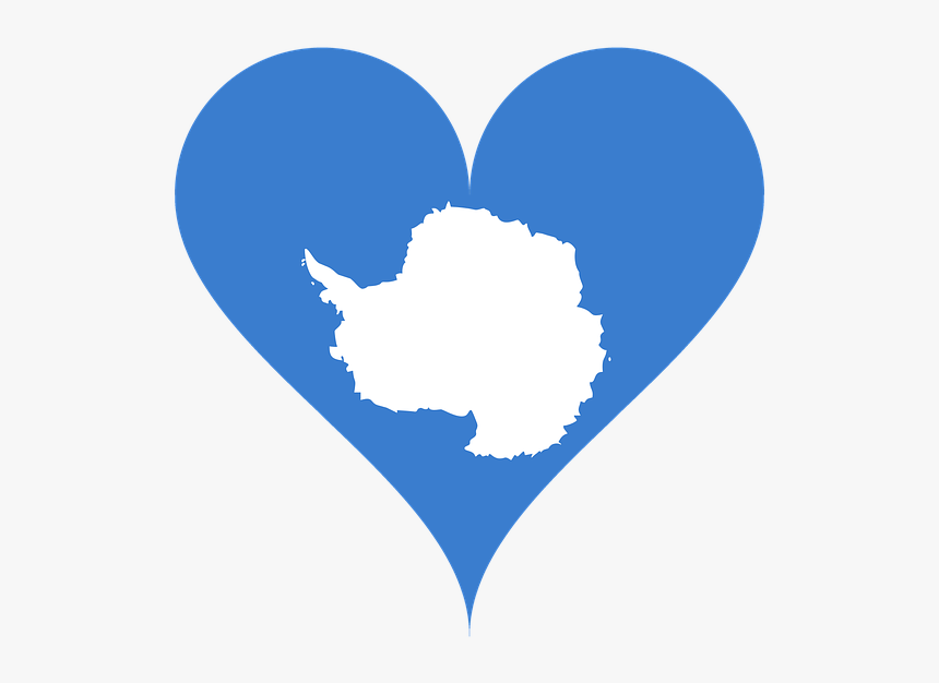 Love, Heart, Antarctica, Flag, Blue, White - Antarctica Flag, HD Png Download