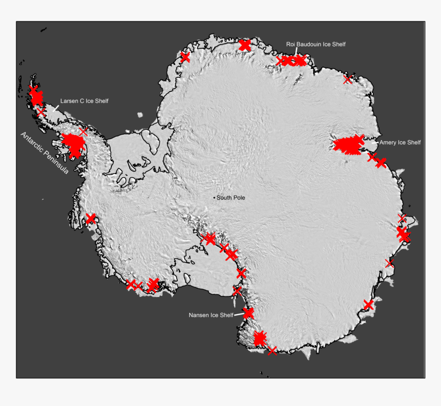 Antarctica Rivers - Nansen Ice Shelf, HD Png Download