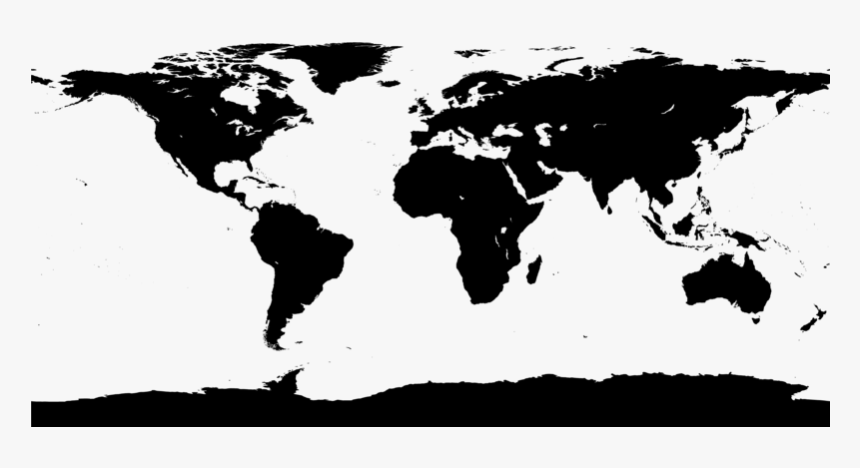 Transparent Ausflug Clipart - Globe Map Black White, HD Png Download