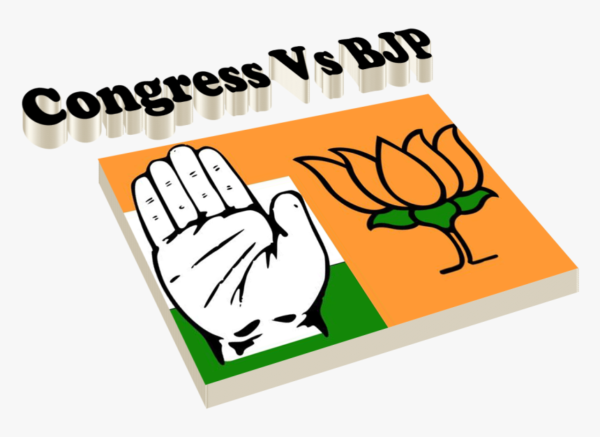 Bjp Vs Congress Png Free Download - Illustration, Transparent Png