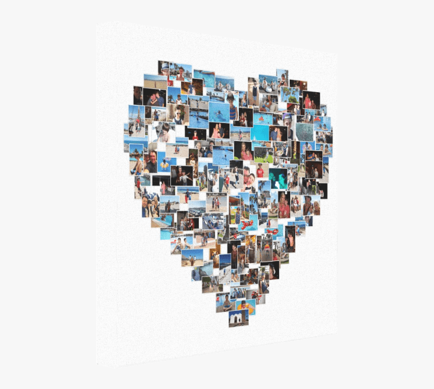 Heart Shape Collage - Graphic Design, HD Png Download