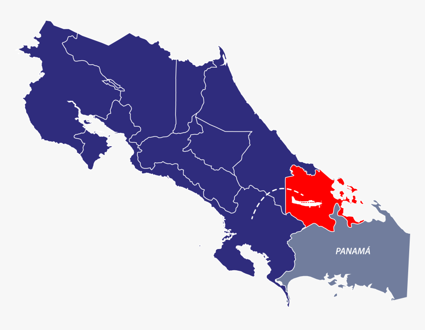 Costa Rica Map Png, Transparent Png