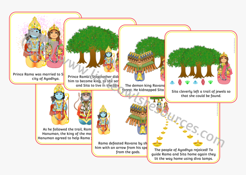 Diwali Story Sequence Cards Cover - Tree, HD Png Download