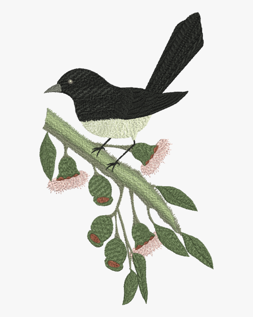 Machine Embroidery Designs , Png Download - Willy Wagtails Clip Art Transparent Background, Png Download