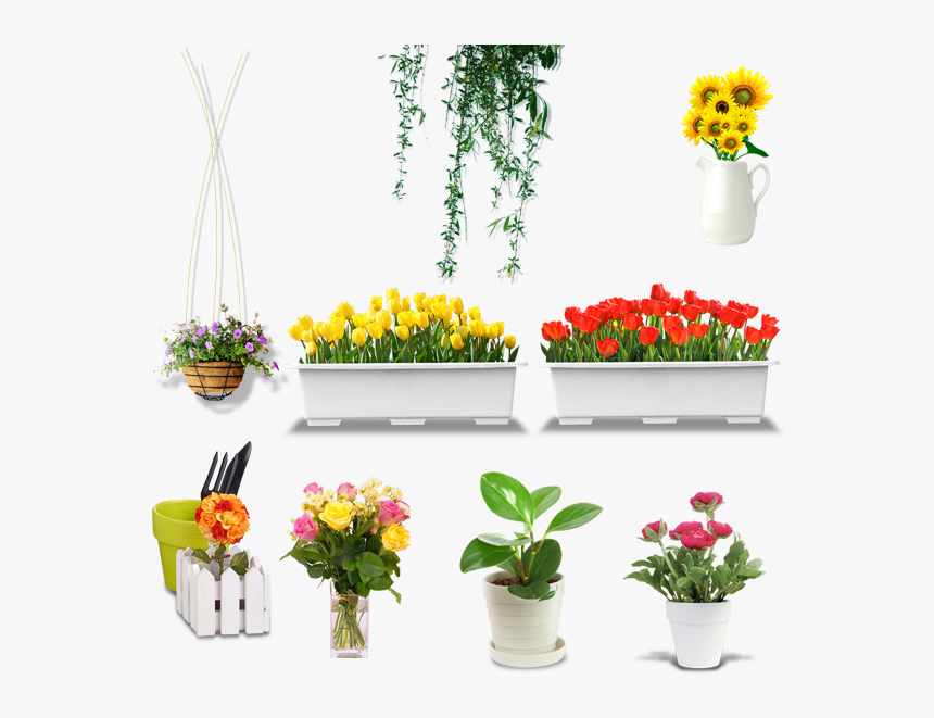 Transparent Flower Vase Clipart - Flower Vase Pot Design Flower Pot Png, Png Download