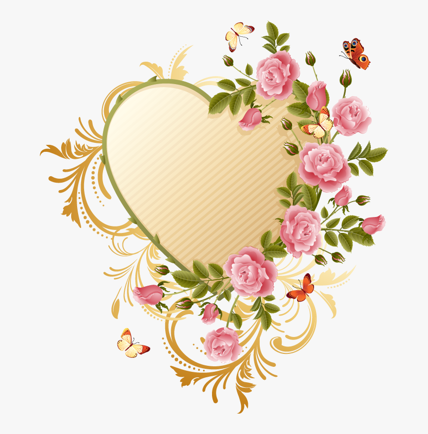 Imagenes De Rosas Con Mariposas, HD Png Download