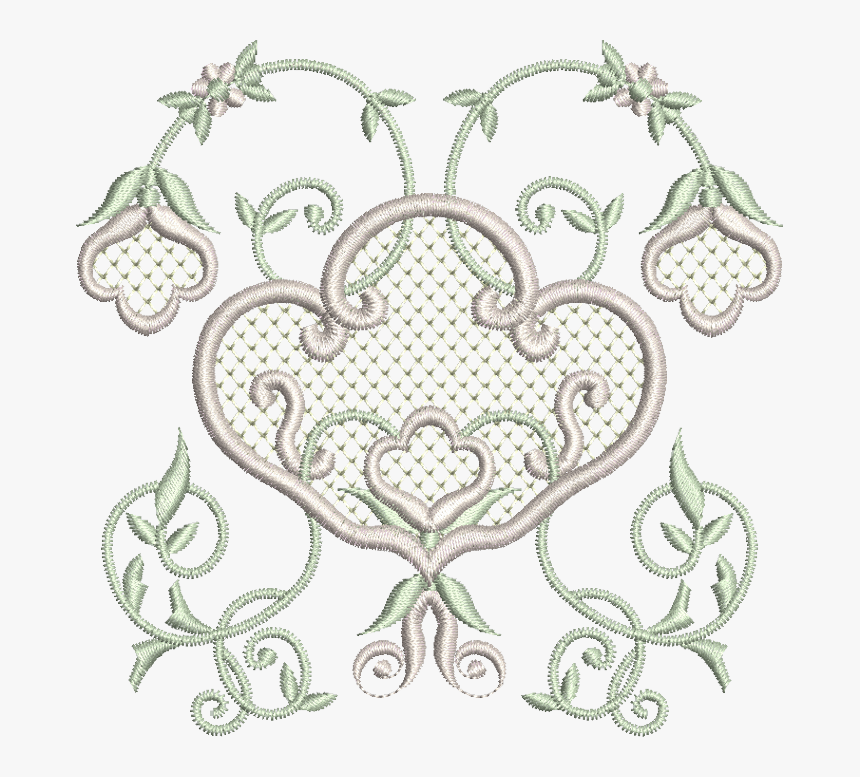 Embroidery Flowers Design Png , Png Download - Motif, Transparent Png