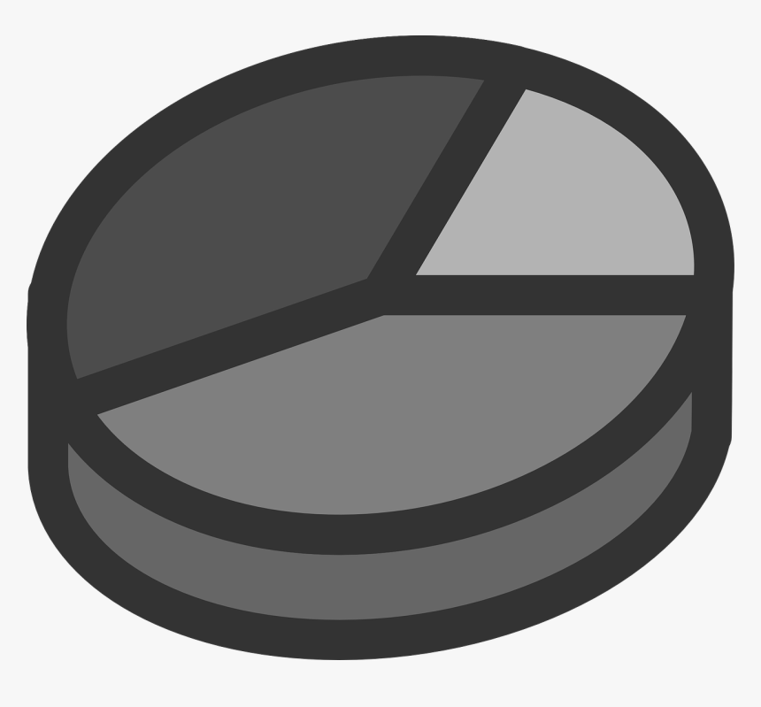 Black White And Gold Pie Chart, HD Png Download