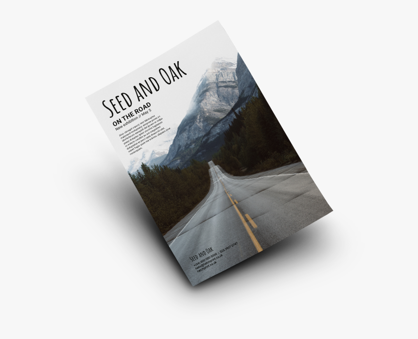 Flyer Featuring The Image Of A Straight Road, With - Igneous Rock, HD Png Download