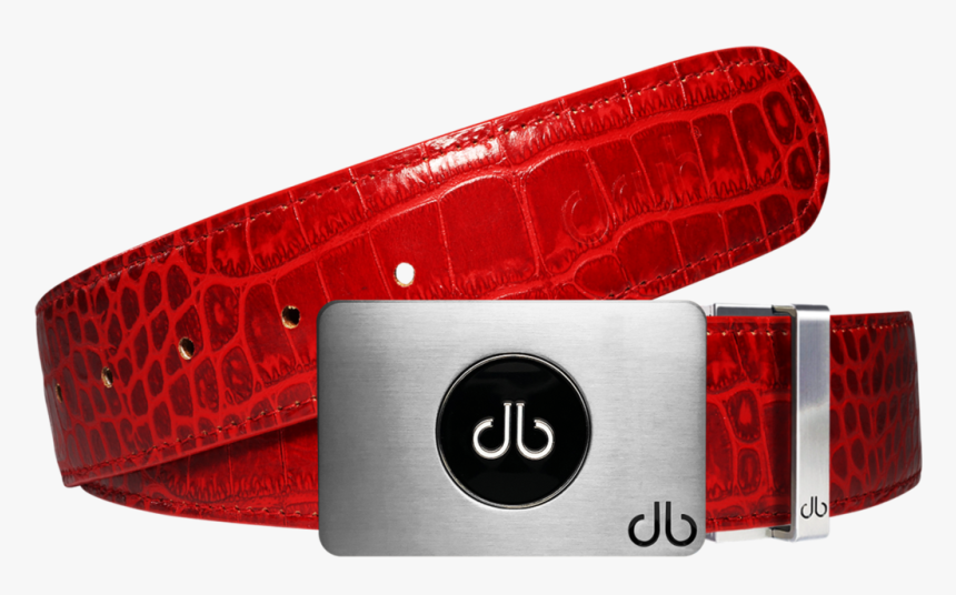 Ballmarker Red Crocodile Leather Texture Belt - Belt, HD Png Download
