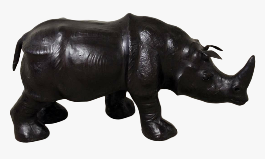 Handmade Paper Mache Big Rhino Leather Figurine - Hippopotamus, HD Png Download