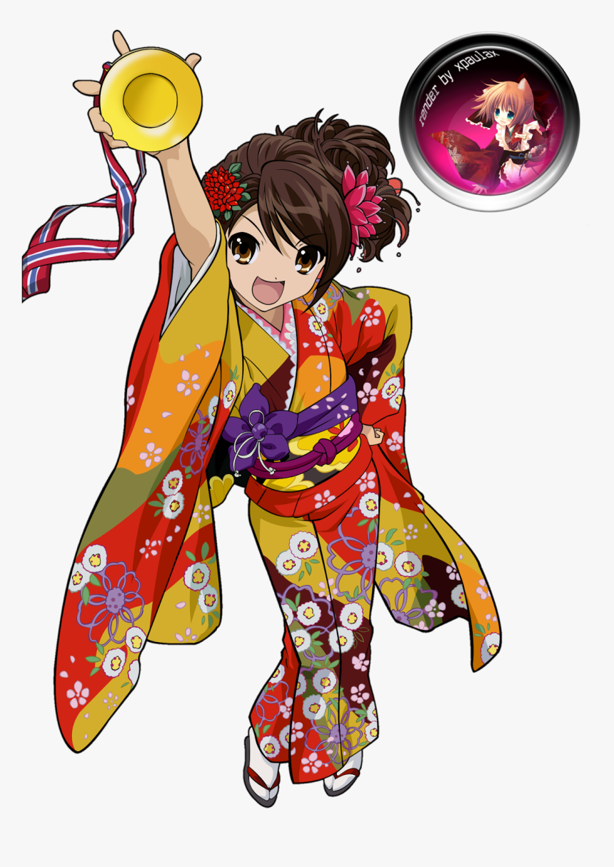 Renders Suzumiya Haruhi - Haruhi Suzumiya Kimono, HD Png Download