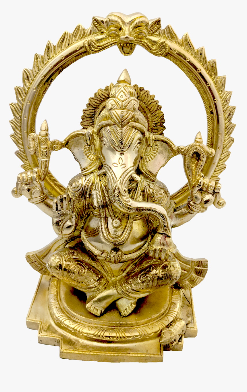 Indian Brass Handicraft Ganesh - Statue, HD Png Download