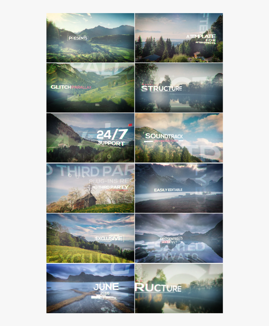 Glitch Parallax Video Opener - Mount Scenery, HD Png Download