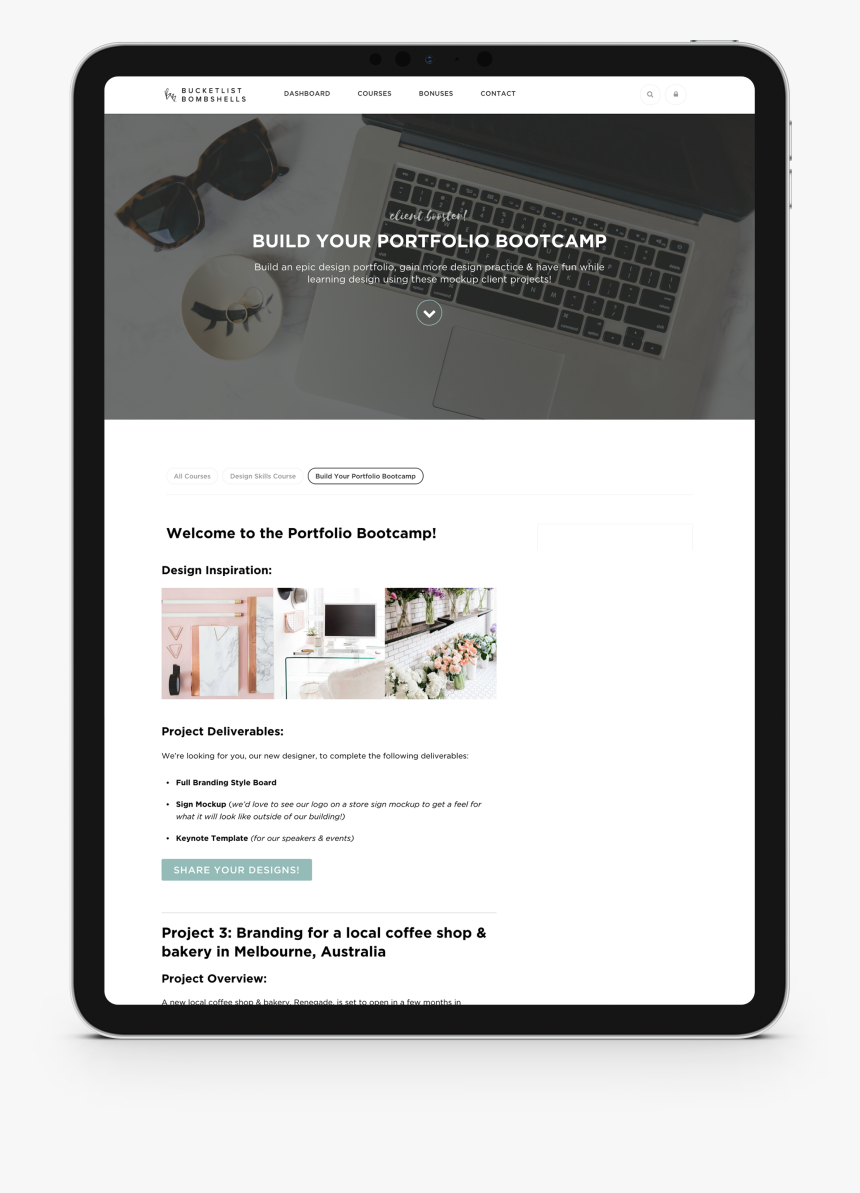 Portfolio-bootcamp - Tablet Computer, HD Png Download