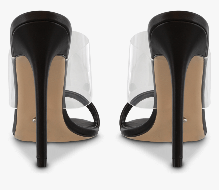 Kosta Black Kid Clear Vynalite Back - Basic Pump, HD Png Download